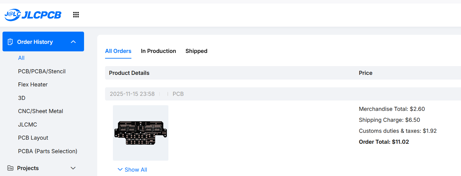 jlcpcb order
